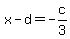x-d=-c%2F3
