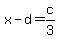 x-d=c%2F3