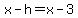 x-h=x-3