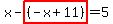 x-highlight%28%28-x%2B11%29%29=5