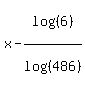 x-log%28%286%29%29%2Flog%28%28486%29%29