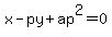 x-py%2Bap%5E2=0