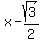 x-sqrt%283%29%2F2