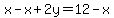 x-x%2B2y=12-x