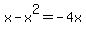 x-x%5E2=-4x