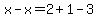 x-x+=+2%2B1-3