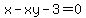 x-xy-3=0