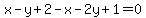 x-y%2B2-x-2y%2B1=0