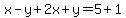 x-y%2B2x%2By=5%2B1