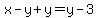 x-y%2By=y-3