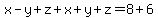 x-y%2Bz%2Bx%2By%2Bz=8%2B6