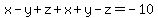 x-y%2Bz%2Bx%2By-z=-10