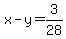 x-y=3%2F28