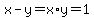 x-y=x%2Ay=1