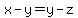 x-y=y-z