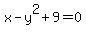 x-y%5E2%2B9=0