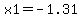 x1+=+-1.31+