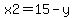 x2=15-y