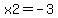x2+=+-3+