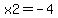 x2+=+-4