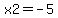 x2+=+-5