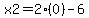 x2+=+2%280%29+-+6