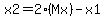 x2+=+2%28Mx%29+-+x1
