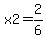 x2+=+2%2F6+