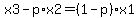 x3-p%2Ax2=%281-p%29%2Ax1