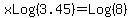 xLog%283.45%29+=+Log%288%29