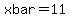 xbar+=+11