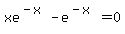 xe%5E%28-x%29+-e%5E%28-x%29=0
