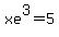 xe%5E3+=+5