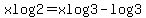 xlog2+=+xlog3+-+log3