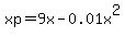 xp+=+9x+-+0.01x%5E2