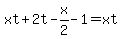 xt%2B2t-x%2F2-1=xt