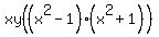 xy%28%28x%5E2-1%29%28x%5E2%2B1%29%29