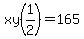 xy%281%2F2%29=165