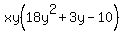 xy%2818y%5E2%2B3y-10%29