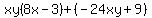xy%288x-3%29%2B%28-24xy%2B9%29