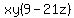 xy%289+-+21z%29