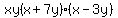 xy%28x%2B7y%29%28x-3y%29