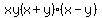 xy%28x%2By%29%28x-y%29