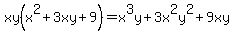 xy%28x%5E2%2B3xy%2B9%29=x%5E3y%2B3x%5E2y%5E2%2B9xy