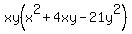 xy%28x%5E2%2B4xy-21y%5E2%29