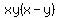 xy%28x-y%29