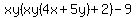 xy%28xy%284x%2B+5y%29++%2B++2%29++-9