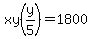 xy%28y%2F5%29=1800