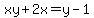 xy%2B2x=y-1