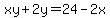 xy%2B2y=24-2x